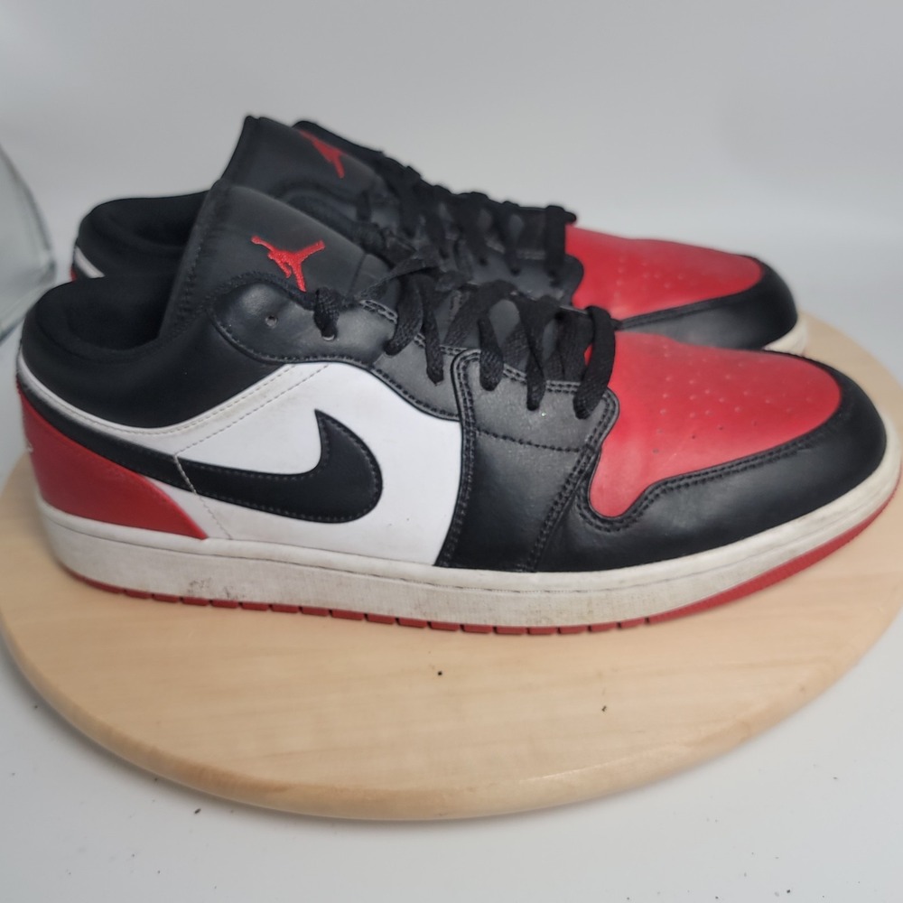 Nike Air Jordan Men 1 Low Bred Toe 2.0 - Size 12